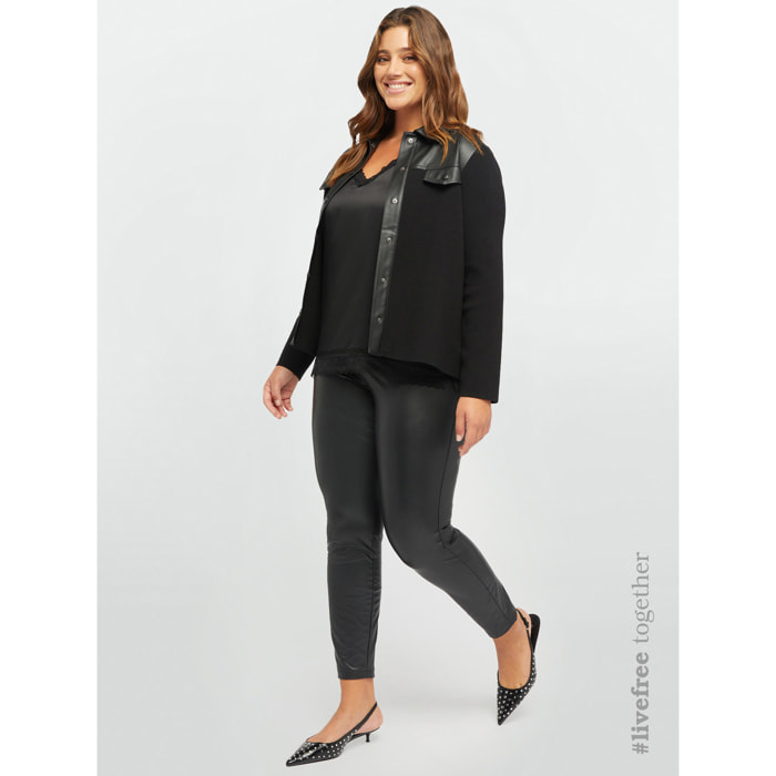 Fiorella Rubino - Leggings de tejido brillante - Negro
