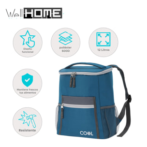 Well Home Bolsa Nevera de 12 Litros con Forro de PEVA y Espuma de 5 mm