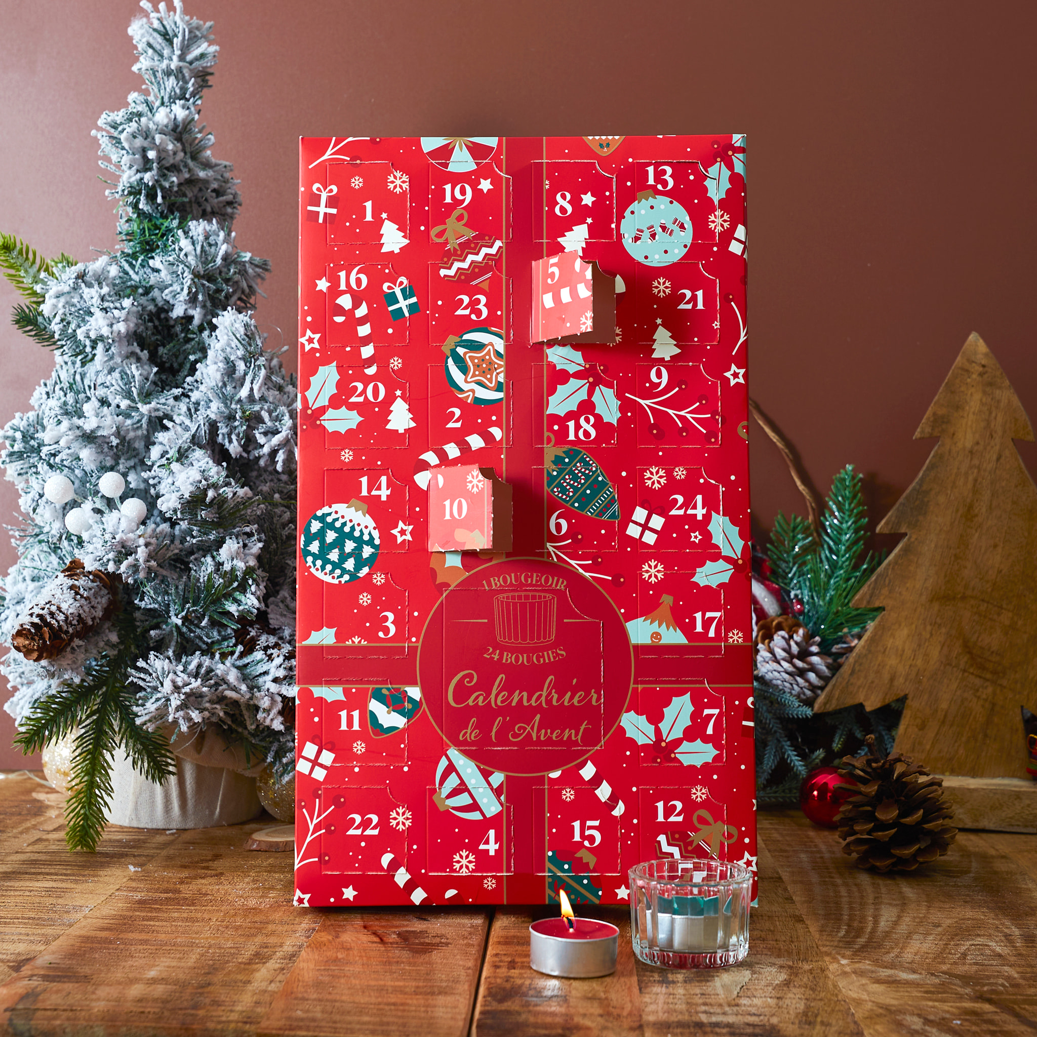 Calendrier Avent Photophore Et Bougie Parfume