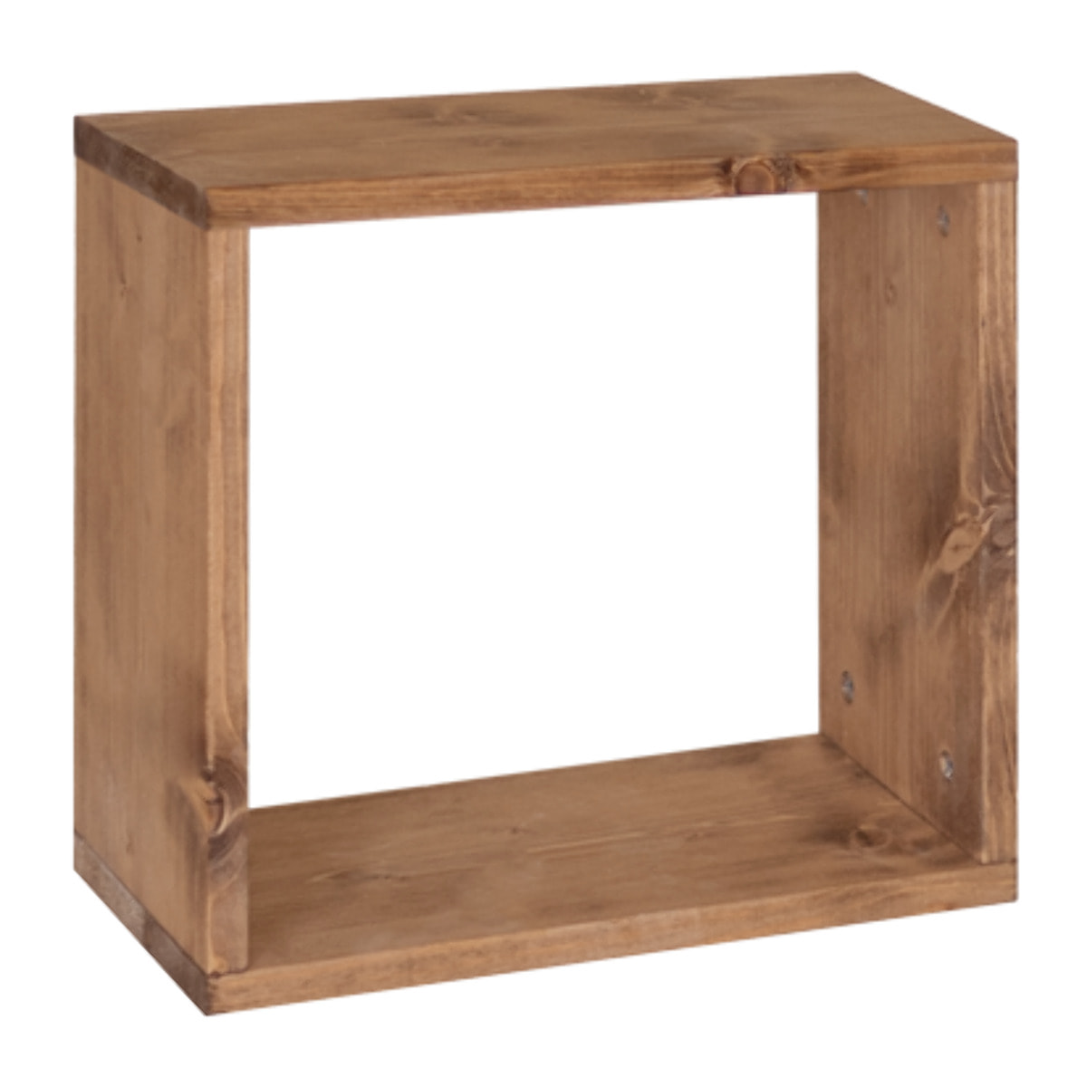 Estanteria de madera maciza en tono roble oscuro Alto: 38 Largo: 40 Ancho: 20