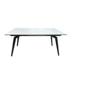 Table céramique extensible L160/210cm avec piètement métal noir- 2 coloris - MADRID