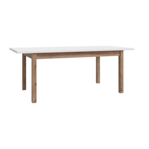 Table de repas extensible synchronisée décor chêne gris clair - PENNY