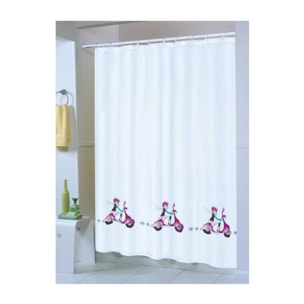 Rideau de douche Polyester 180x200cm Jane Multicolor - Anneaux inclus MSV