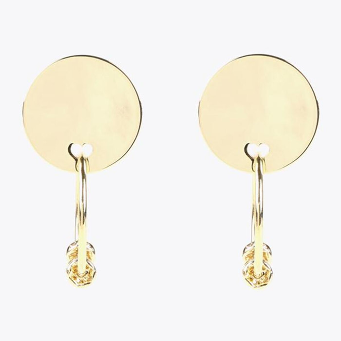 Orecchino essenziale con cerchio e ciondoli