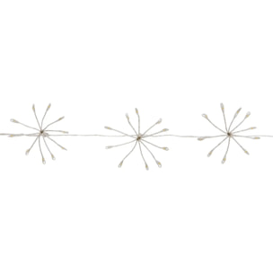 Guirlande lumineuse à pompons d'intérieur 4 m 400 LED blanc chaud fil cuivre à piles