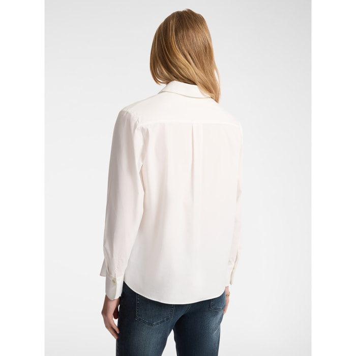 Elena Mirò - Camicia in tessuto stretch - Bianco