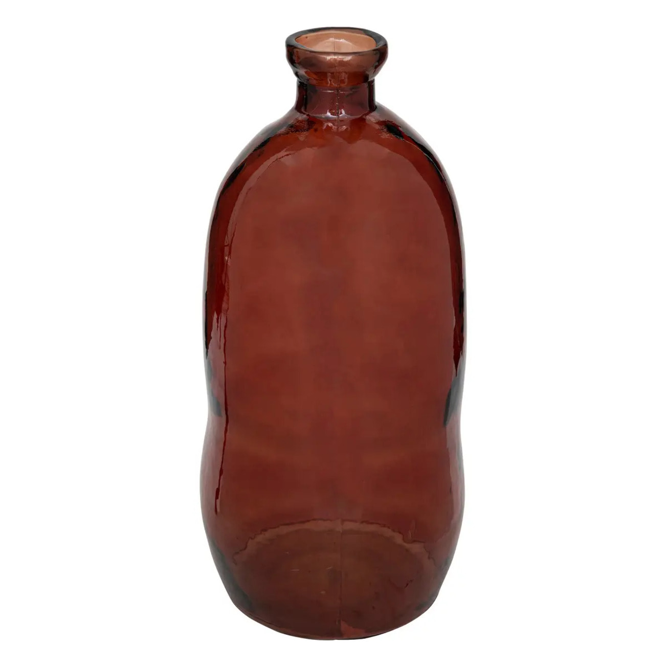 Vase bouteille "Uly" en verre recyclé H73cm ambre