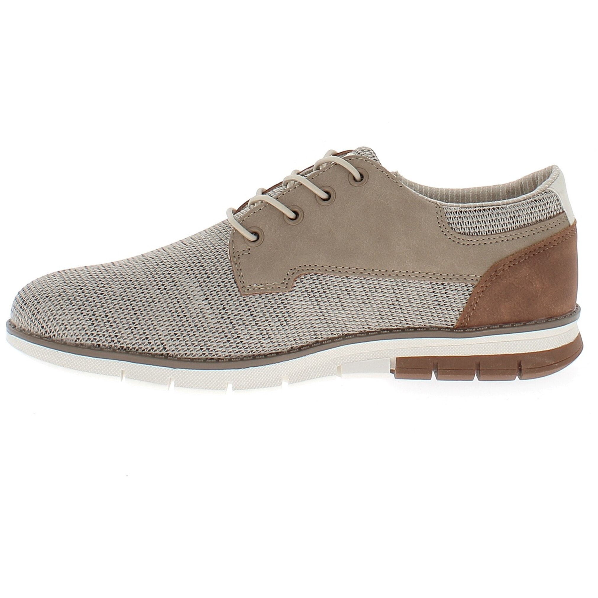 Armata di Mare Scarpe Uomo Scarponcino Casual Stringate con Soletta Rimovibile in Memory Foam AMU 1L908 Beige