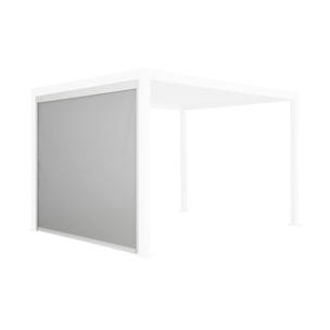 Store blanc pour pergola bioclimatique – Triomphe – 3m. aluminium et textilène