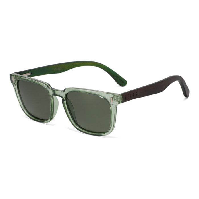 Gafas de Sol Feler 1558-3 Polarizadas de Madera Unisex 52mm
