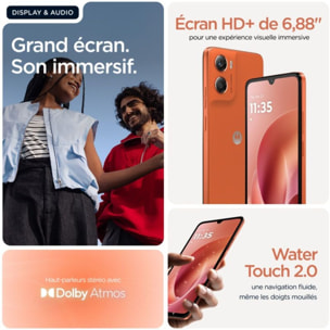 Smartphone MOTOROLA G06 128Go Arabesque orange