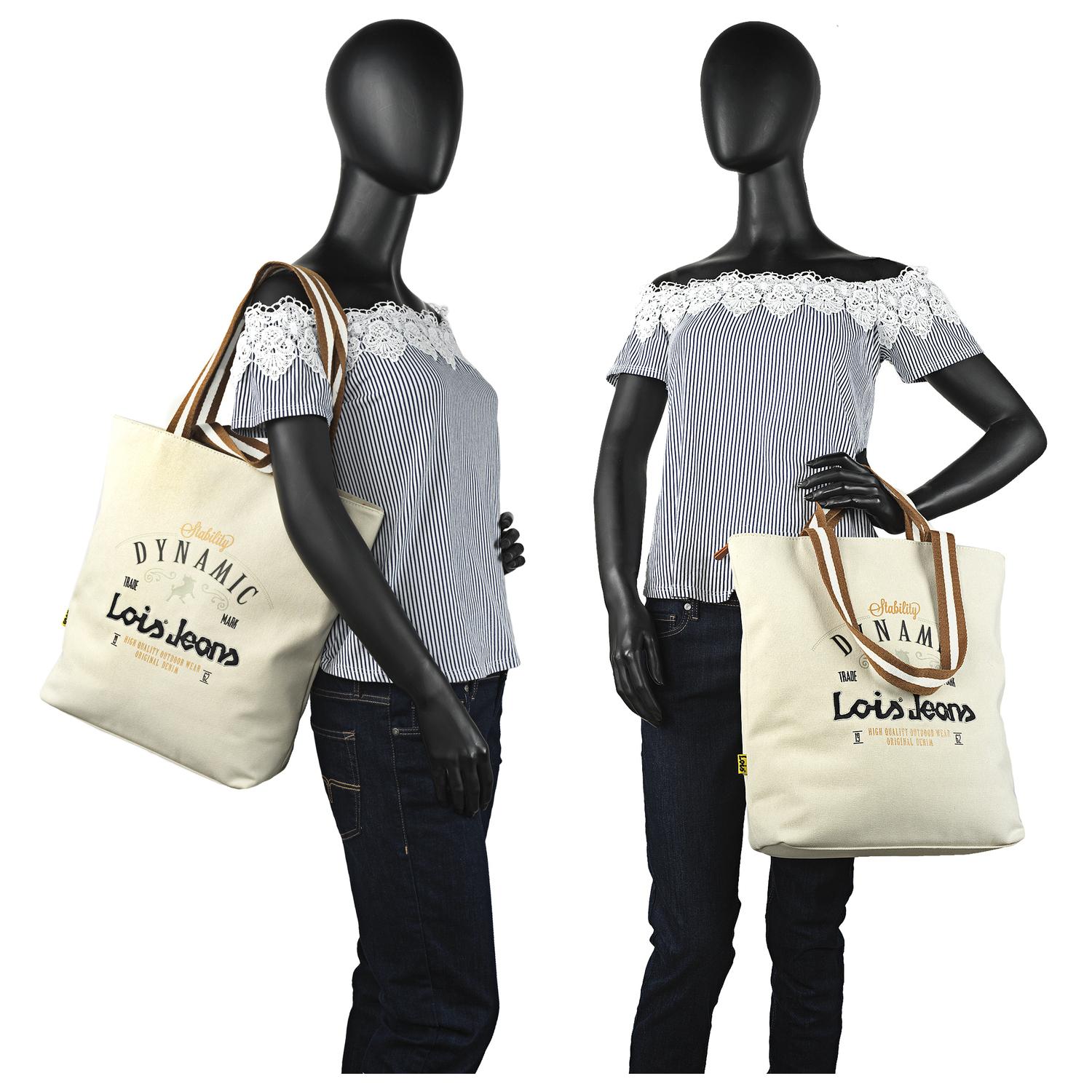 Bolso Shopper-Tote Lois Dynamic Beige