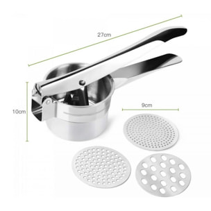 Presse-purée en acier inoxydable Herzberg HG8111