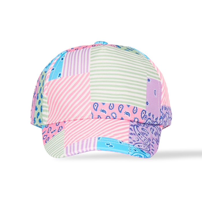 Berrettino da baseball in canvas fantasia