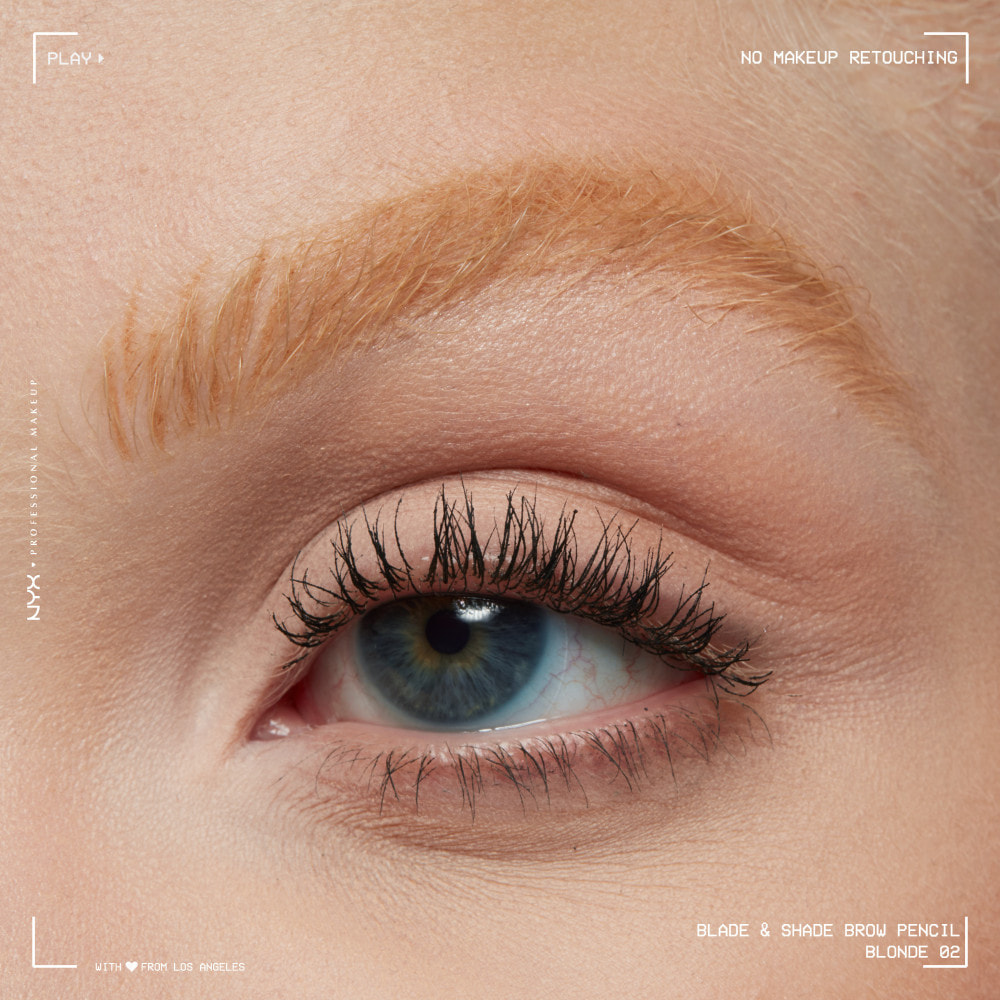 NYX Professional Makeup Blade & Shade, Crayon sourcils double embout, tenue jusqu'à 16h, Blonde