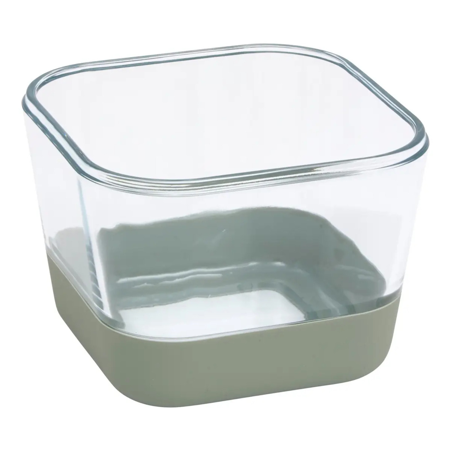 Boîte de conservation Siliglass carré 1,35L gris