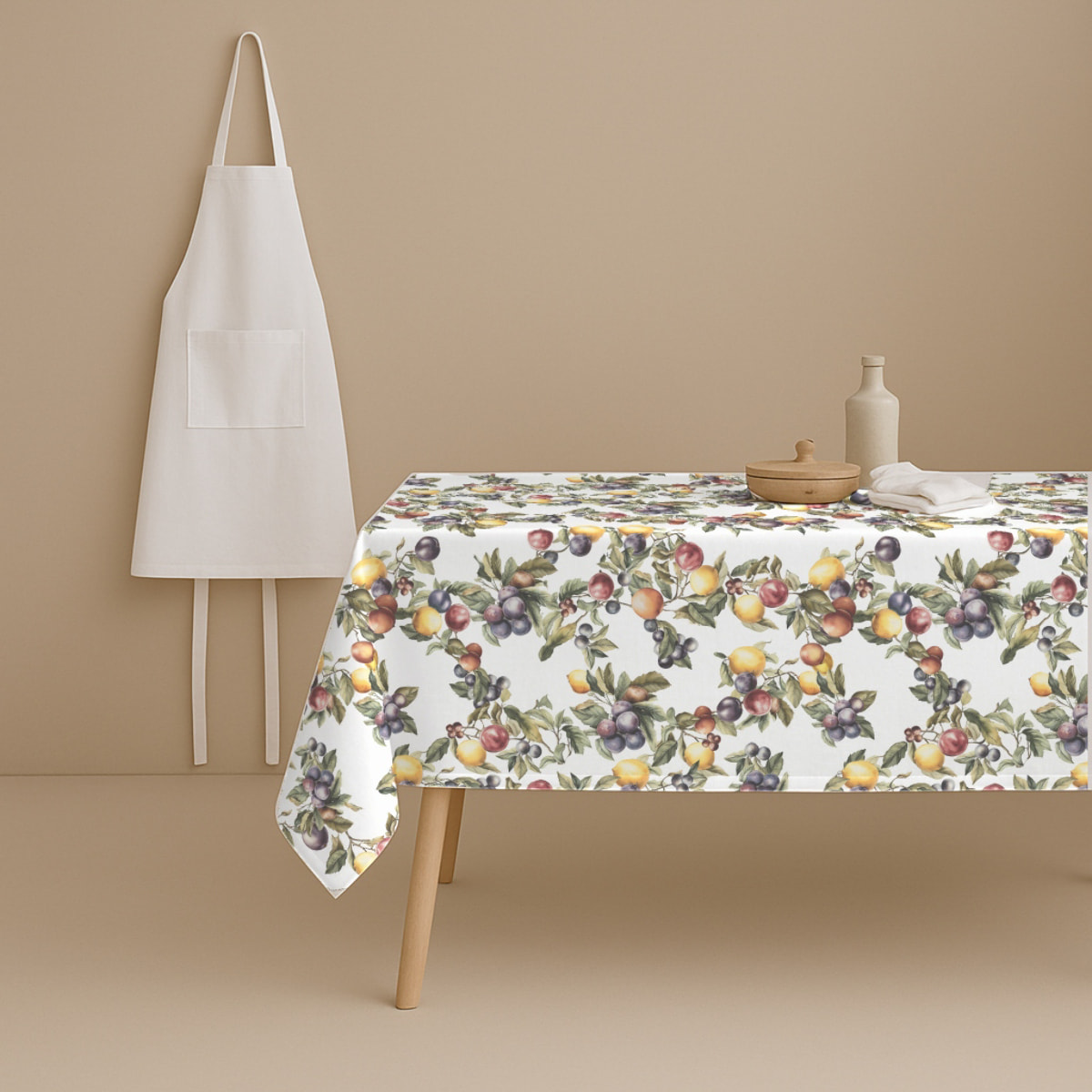 Naturals - Mantel de Tela Estampado - Antimanchas - 100% Algodón - Half panamá - Sidonie