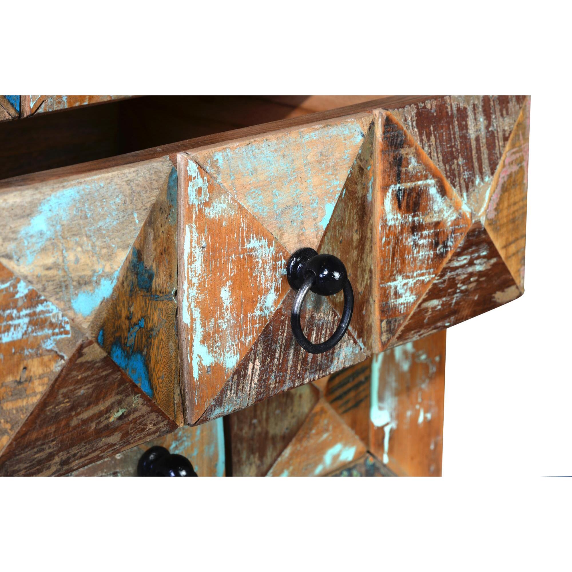 Mesita - madera reciclada y hierro - 50x40x60cm