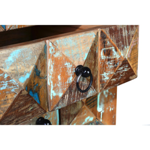 Mesita - madera reciclada y hierro - 50x40x60cm