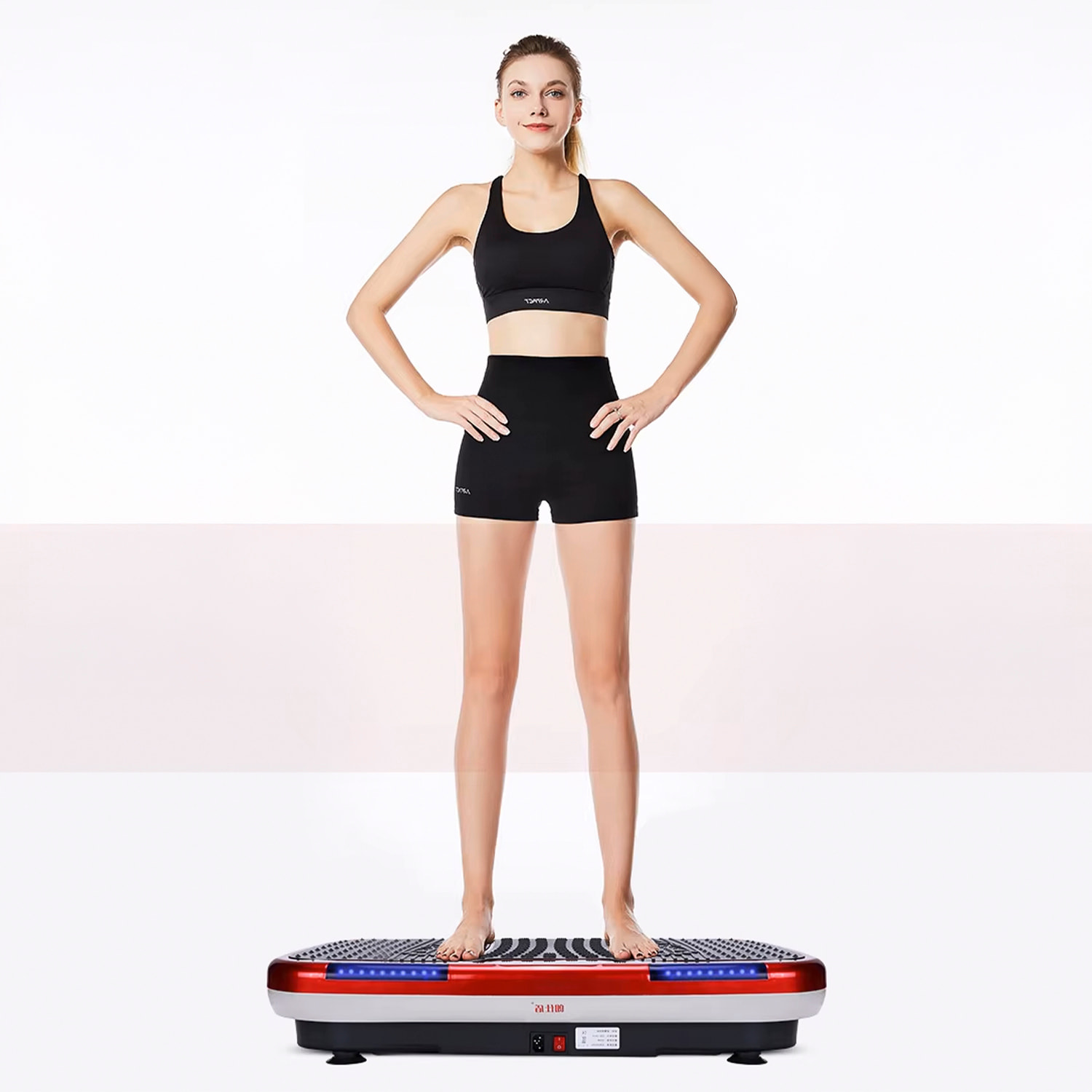 Plataforma de vibración de terapia estética y salud integral. Reflexología magnética con 120 velocidades, 4 modos, control remoto y música bluetooth.