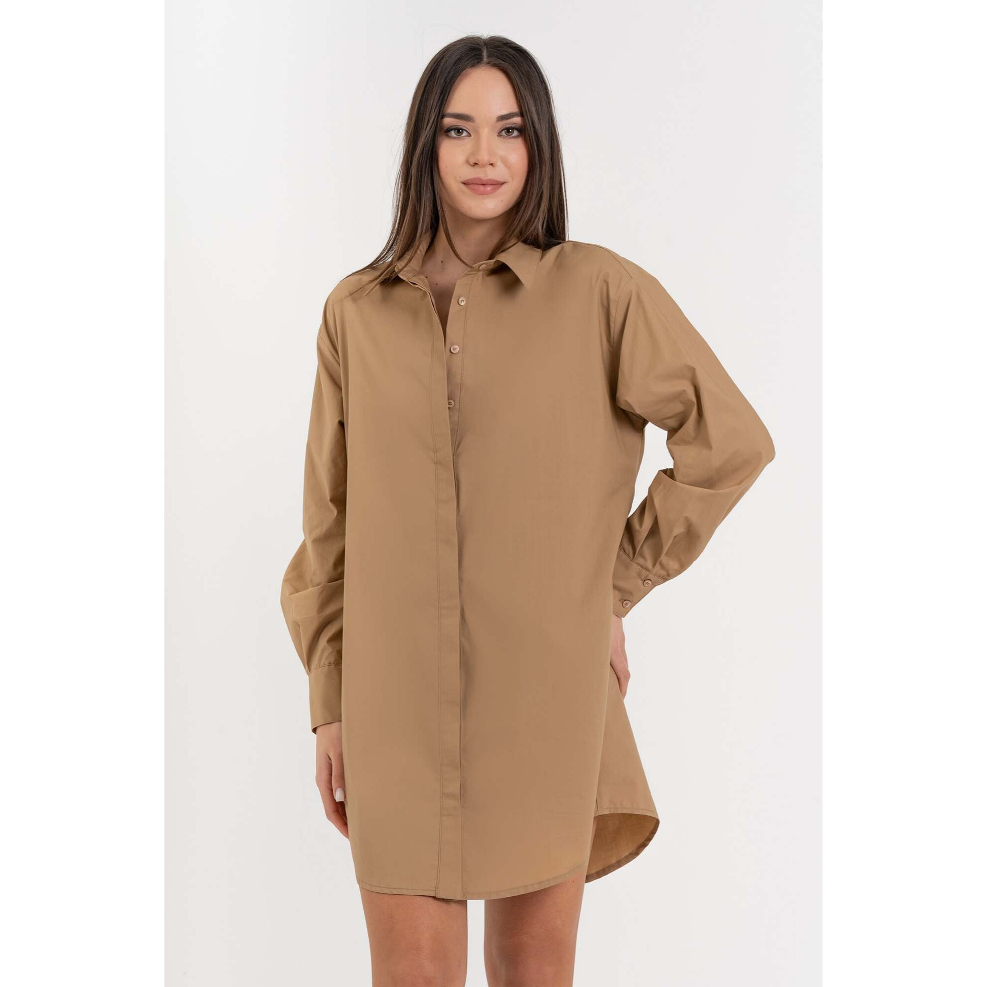 Kocca - Camicia classica da donna in puro cotone a maniche lunghe Donna