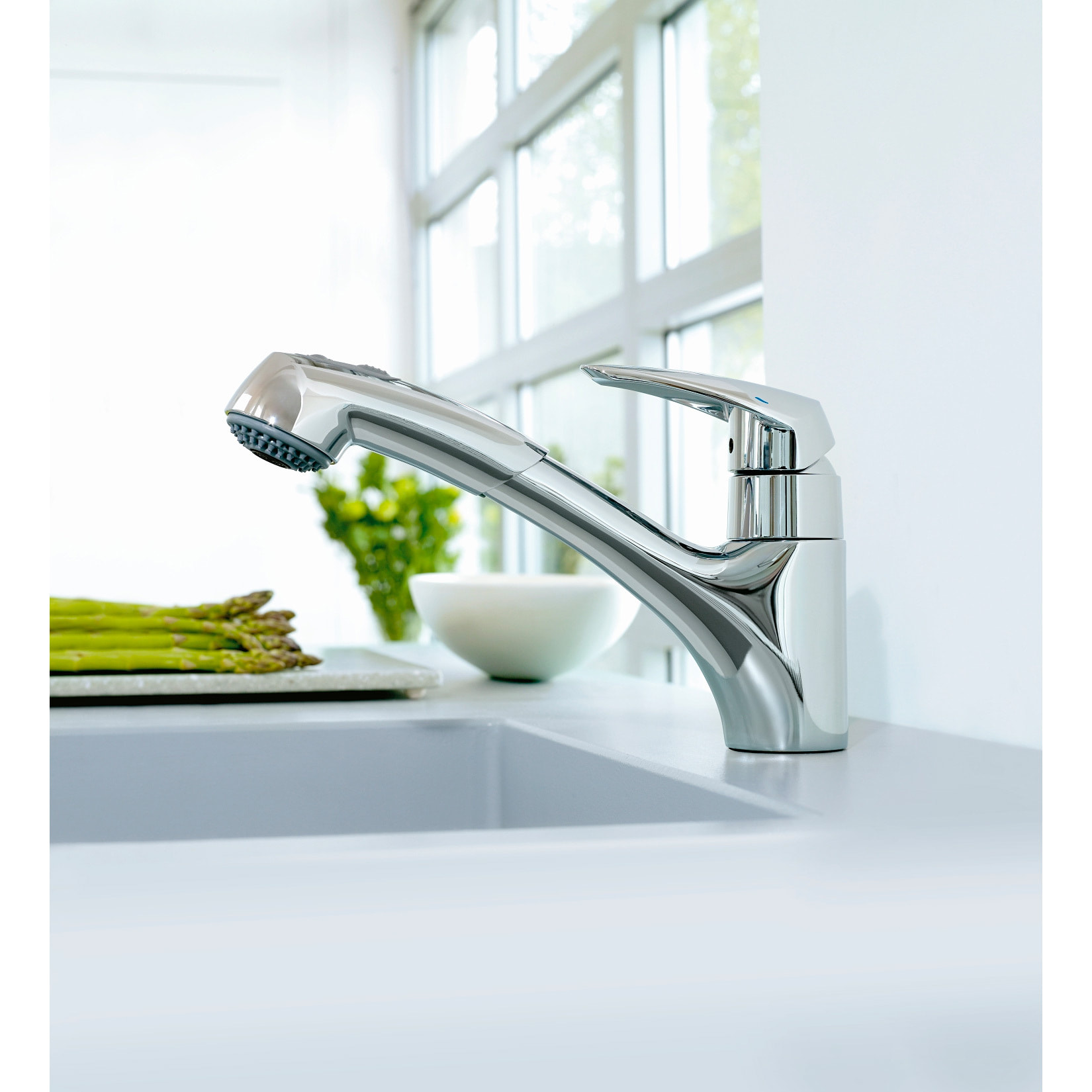GROHE Mitigeur Evier EURODISC avec douchette extractible Chromé