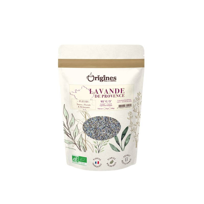 Lavande de Provence - Plantes naturelles Bio françaises - Sachet 50g