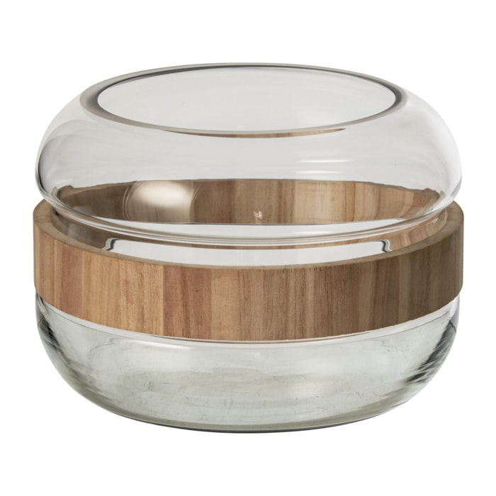 J-Line vase cercle - verre - naturel/transparent