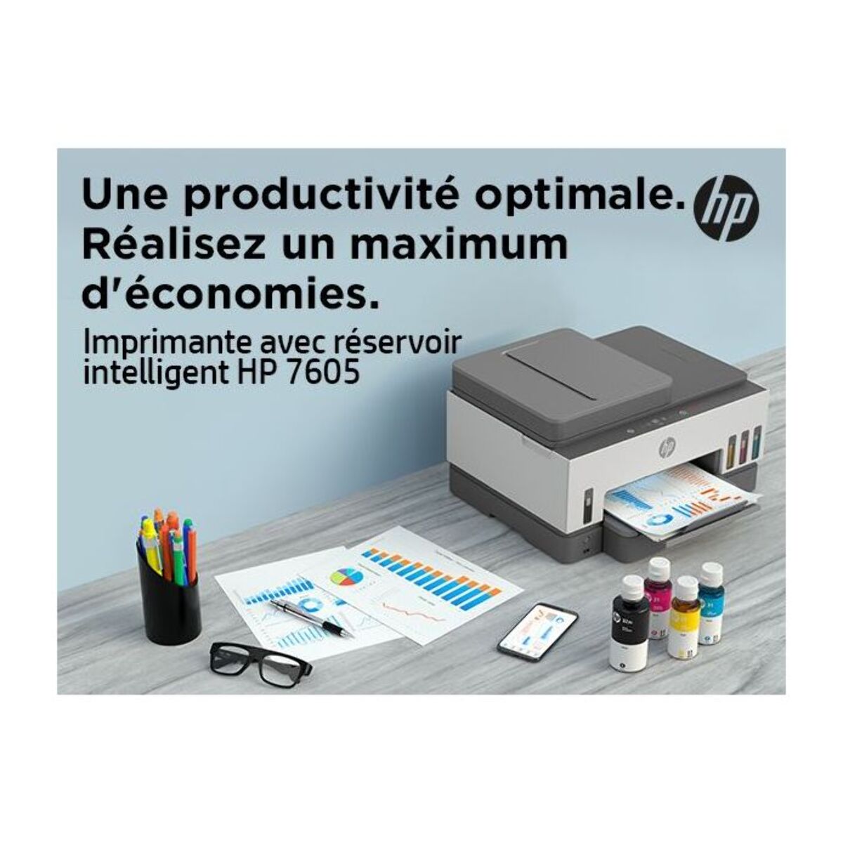 Imprimante jet d'encre HP Smart Tank Plus 7605/7606