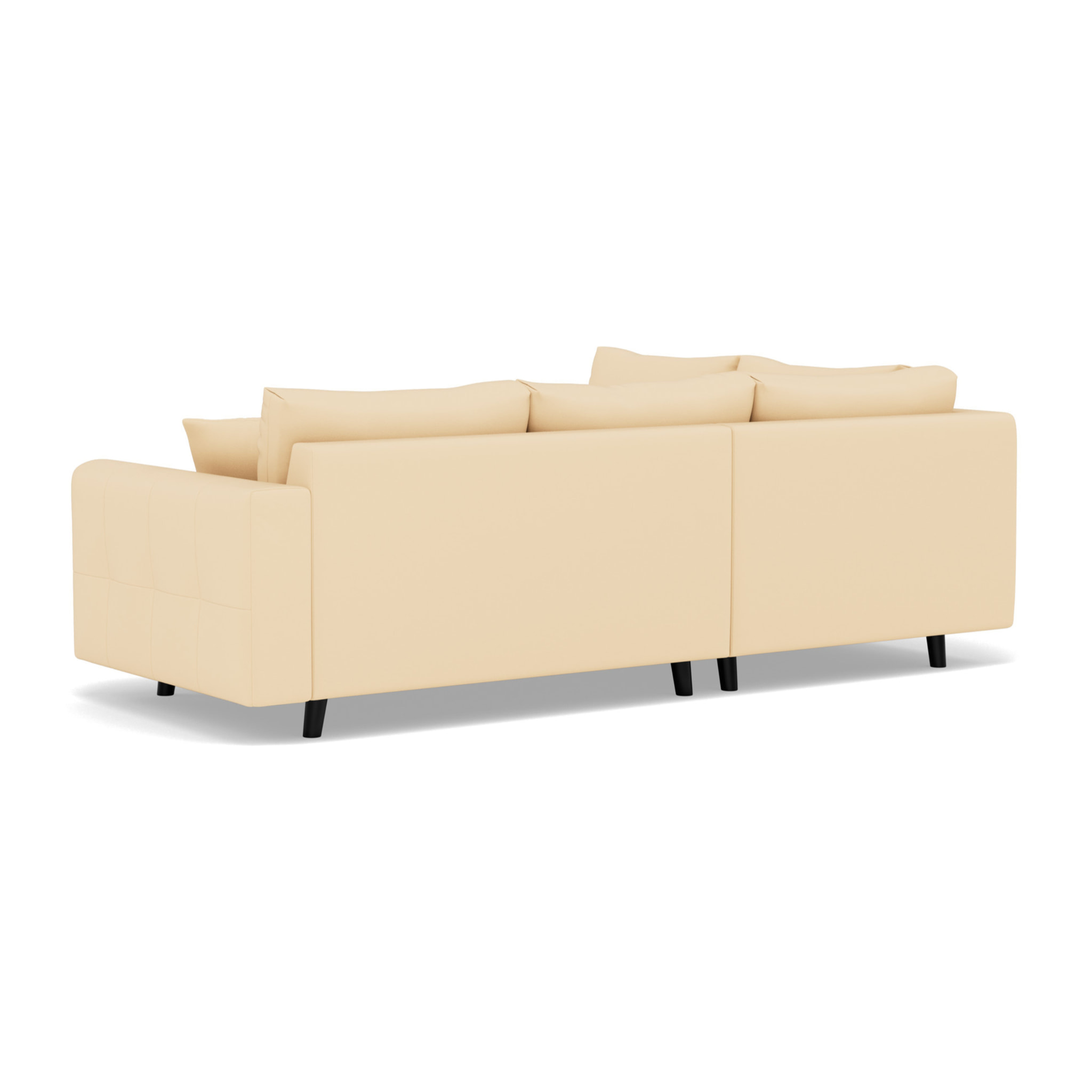 Rune - canapé d'angle gauche 4 places en simili - Beige