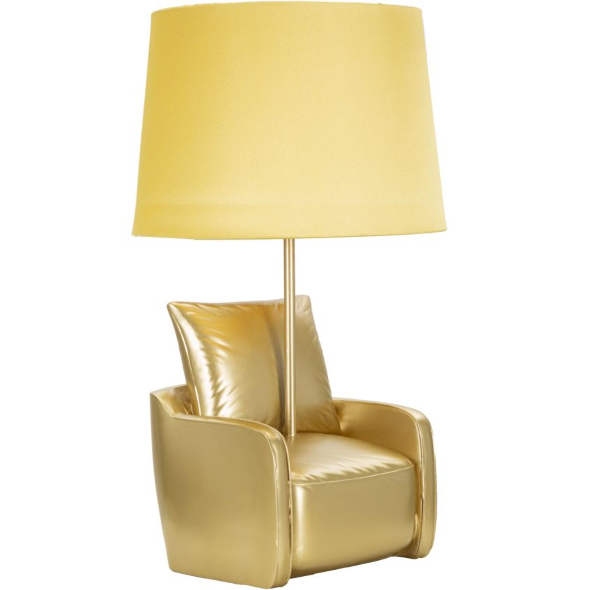 LAMPADA DA COMODINO MIDCENTURY GIALLA CM Ø 26X46