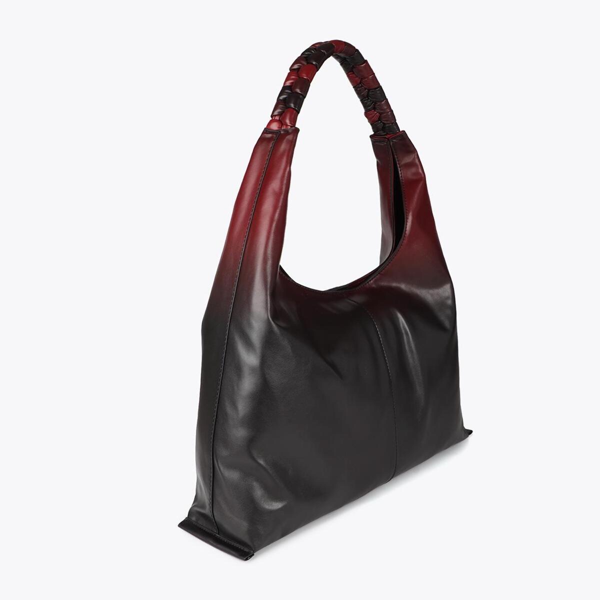 Borsa Shopper Effetto Pelle con Manico Intrecciato e Logo LC Leopardo