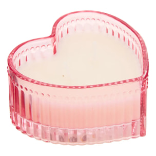 Bougie parfumée 95g Love forme coeur parfum floral
