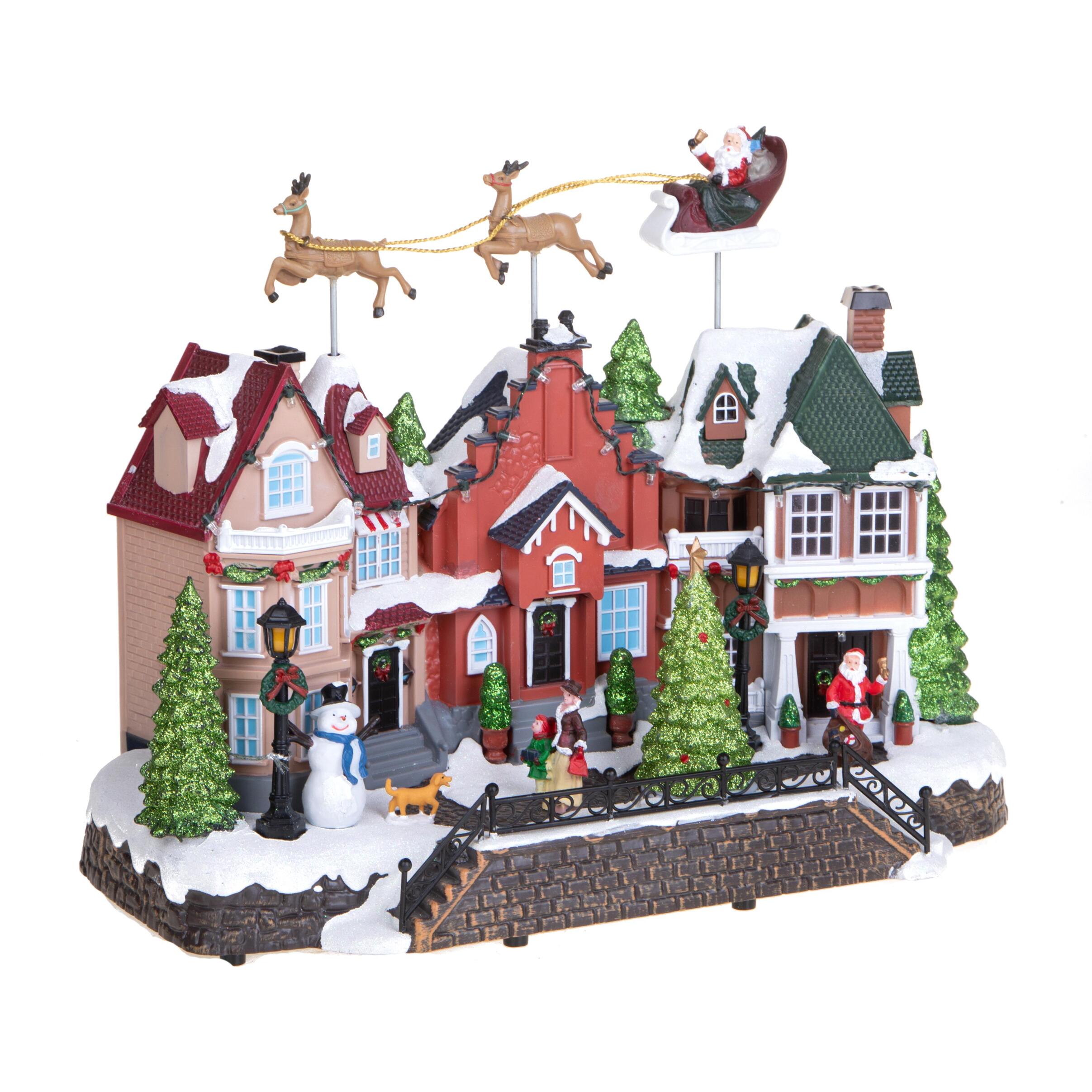 Villaggio con musica movimento e luci - Pezzi 1 - 39xH33x20cm - Bianchi Dino SpA