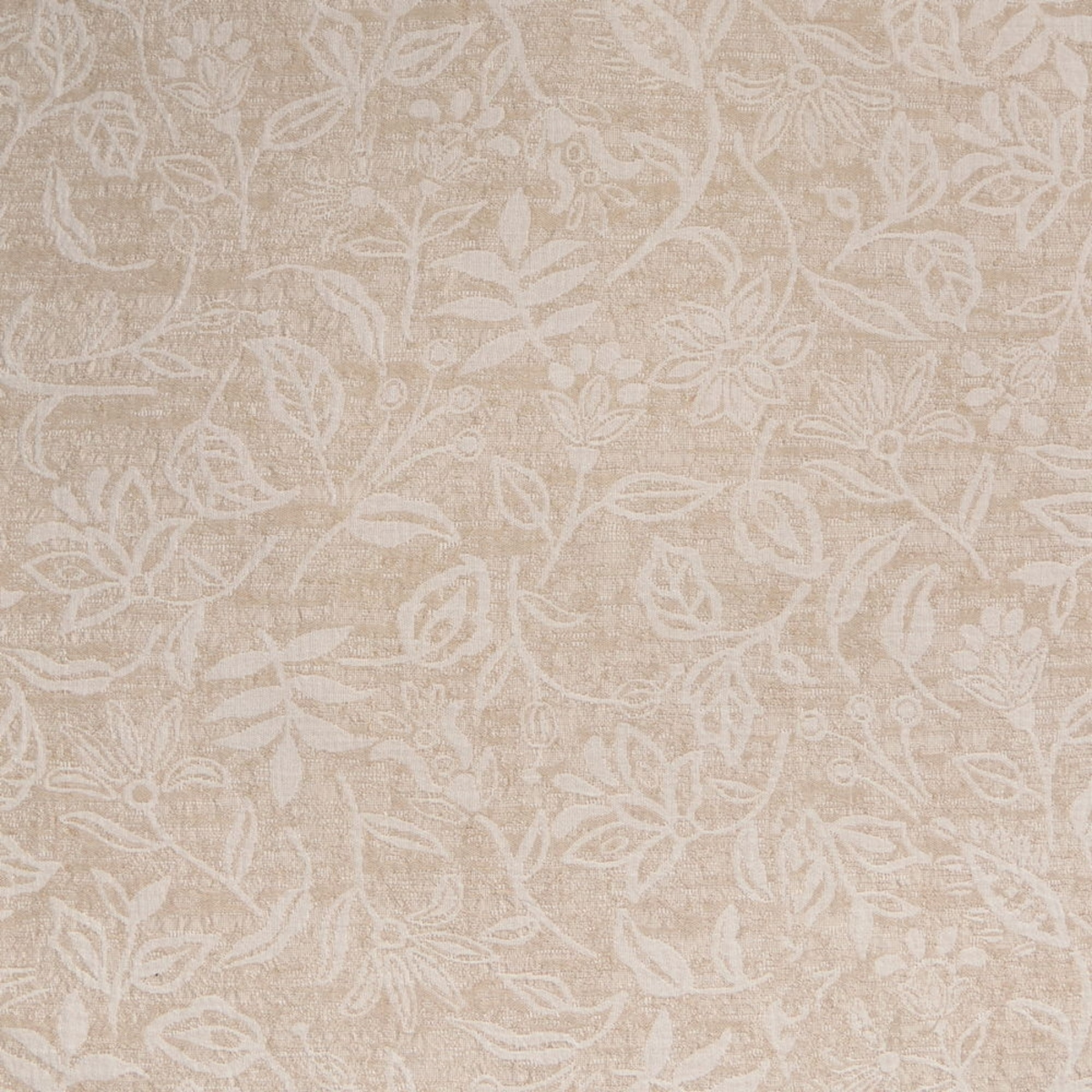 Funda de cuadrante jacquard flores Dreja color marron beige 100% Algodón