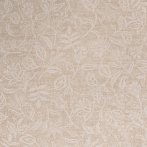 Funda de cuadrante jacquard flores Dreja color marron beige 100% Algodón