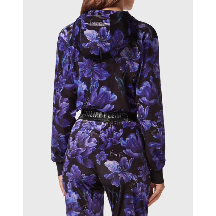 PHILIPP PLEIN Sudadera con capucha FLOWERS