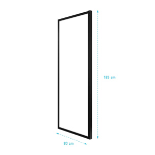 Paroi Retour porte de douche Noir 80x185cm - BLACK SLIDE