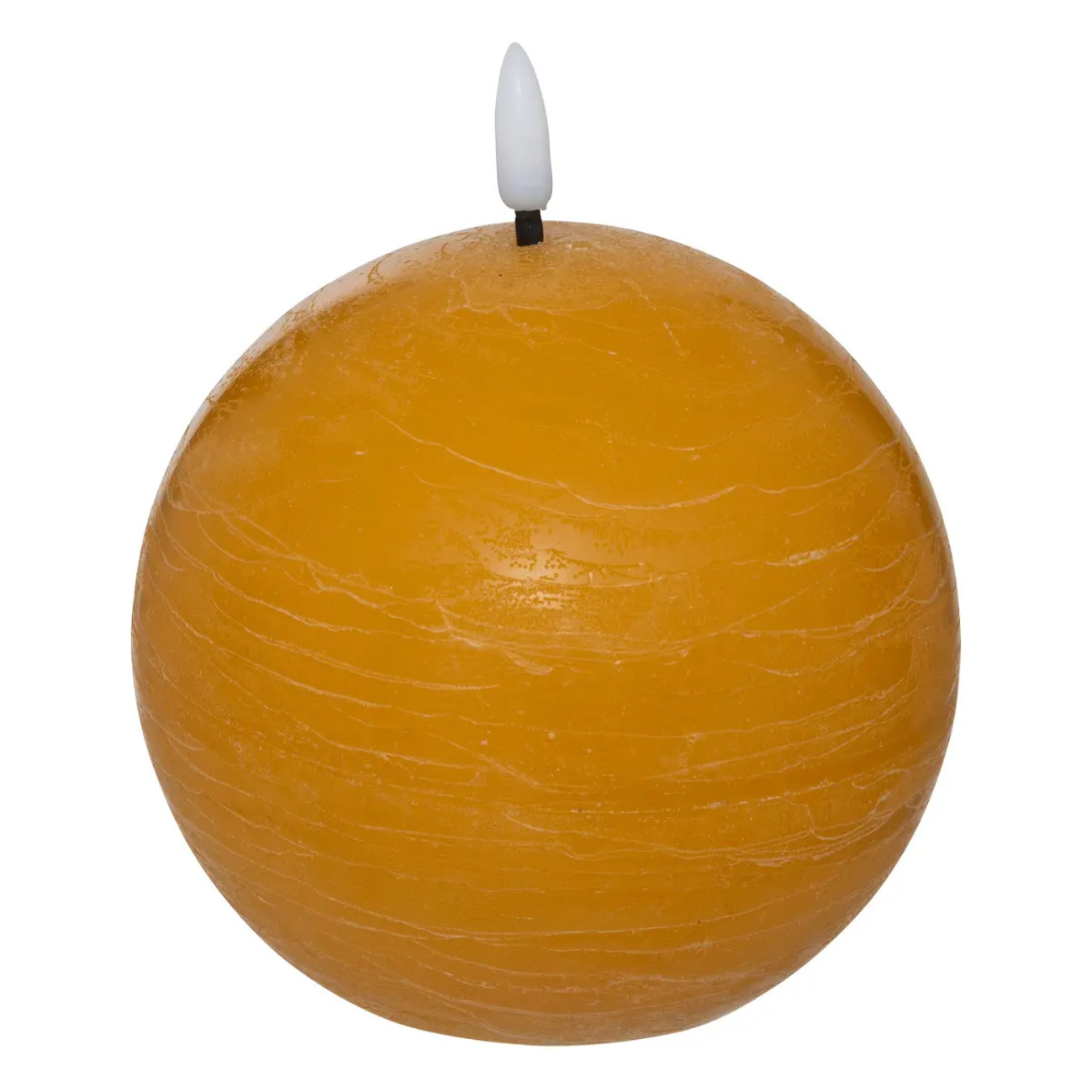 Bougie boule LED Molia D.8cm jaune