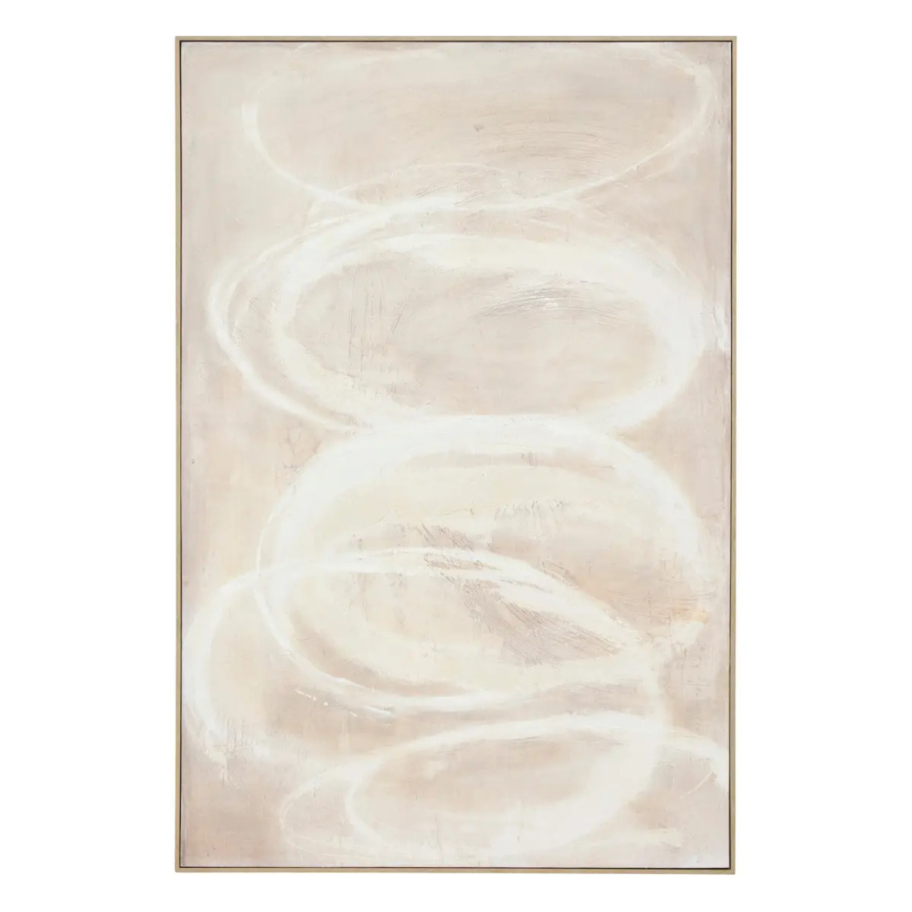 Toile peinte encadrée Krisna beige 150x100cm