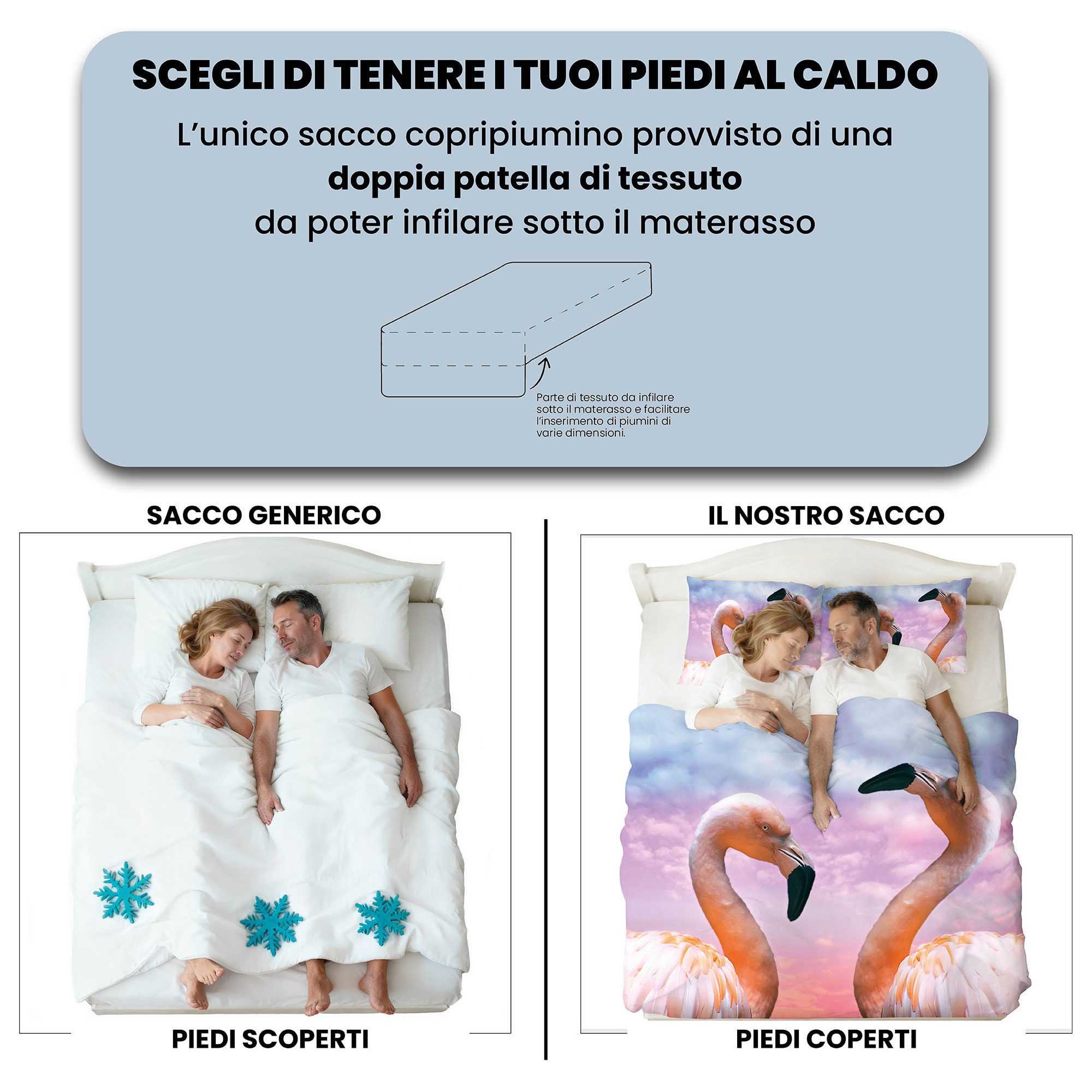 PARURE COPRIPIUMINO GOODNIGHT - STAMPA DIGITALE 100% Microfibra