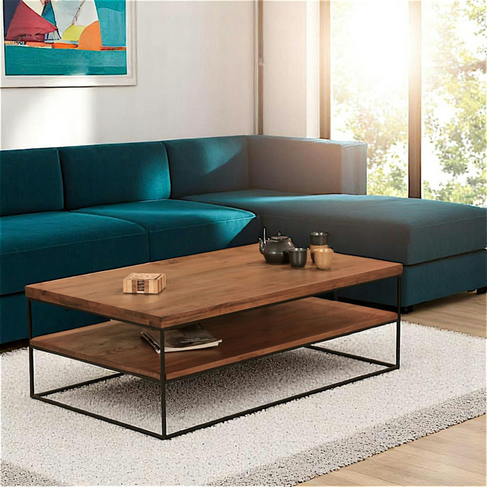 Table basse 2 plateaux en chêne massif OKA