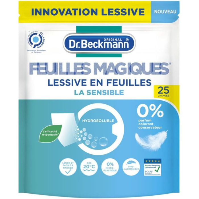 Lessive DR BECKMANN Feuilles Magiques - La Sensible x25 lavages