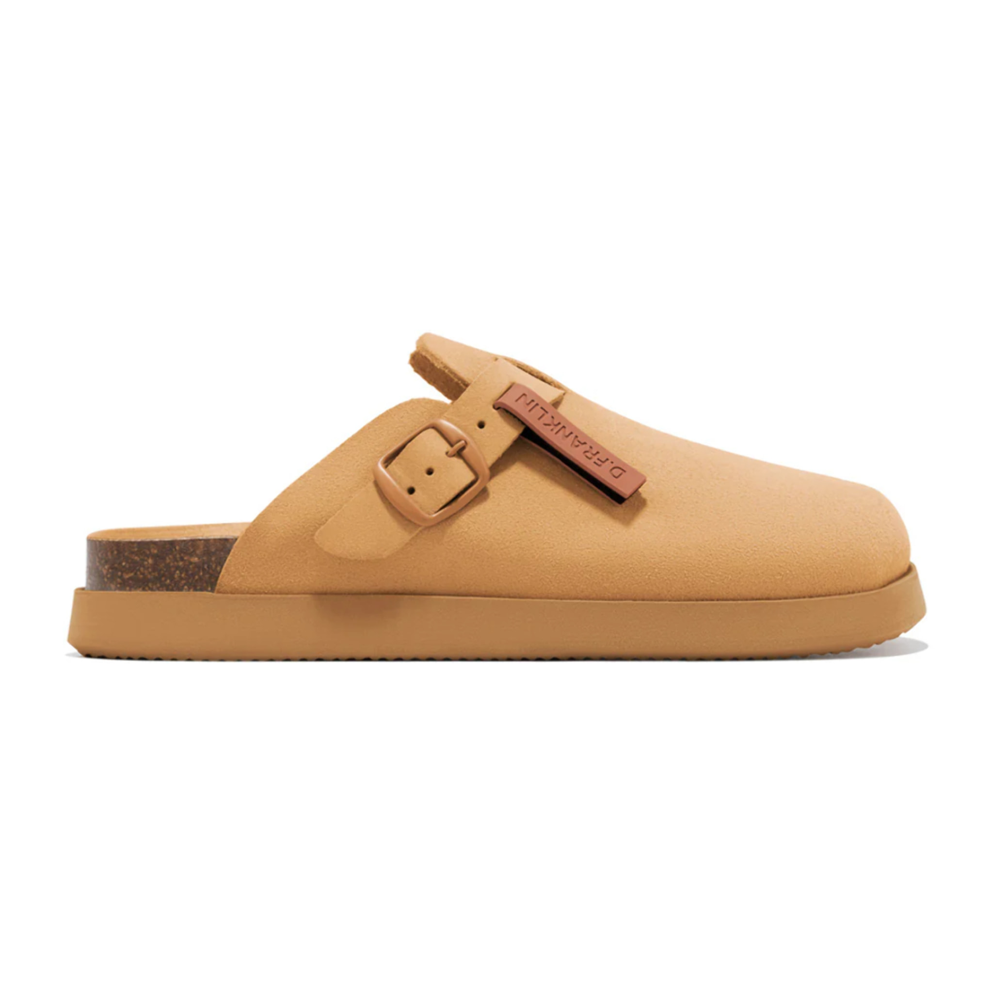 Sandalias Cerradas Vibe Clog Mujer Cierre Hebilla Tan
