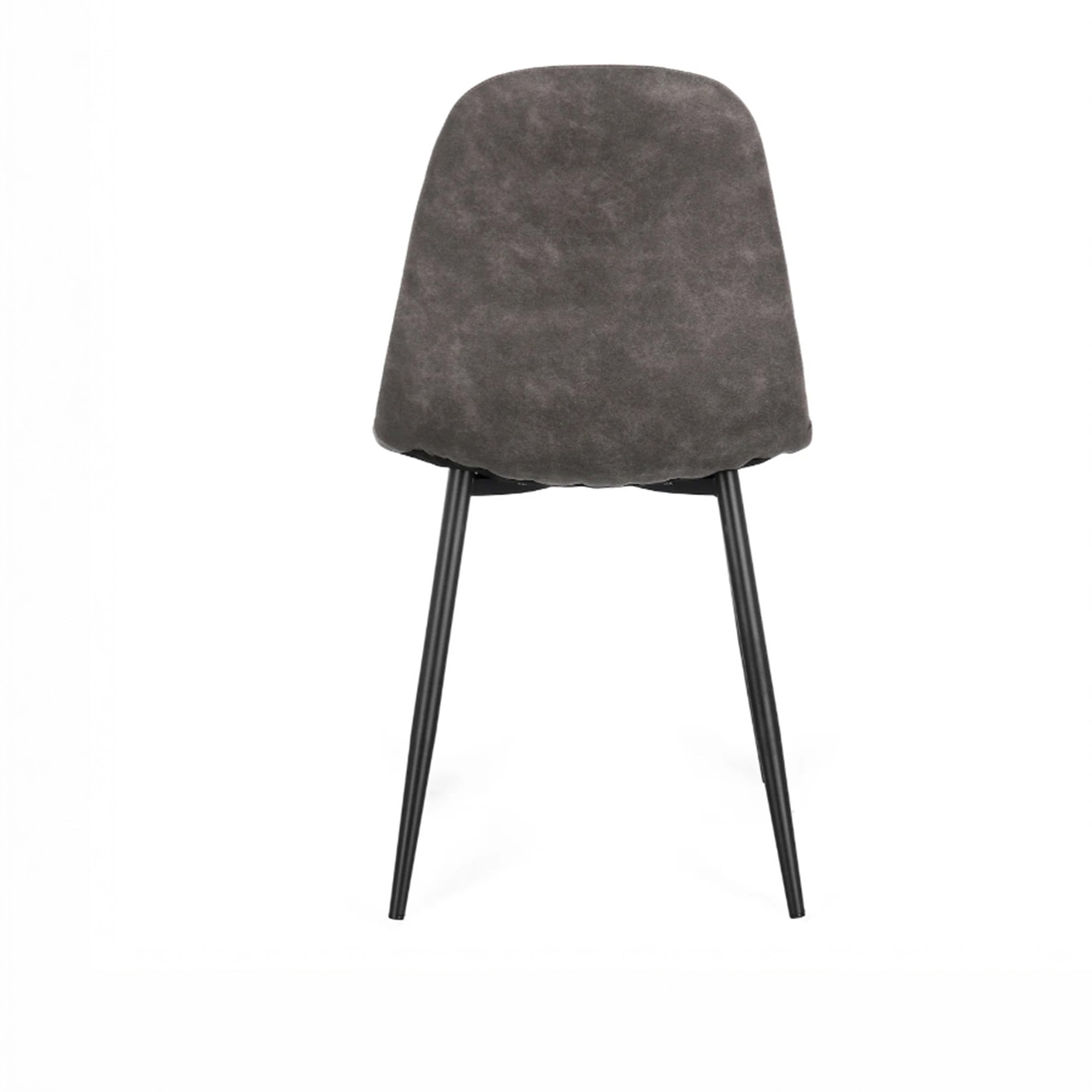 Set di 4 sedie SALAMANCA in similpelle antracite e gambe nere