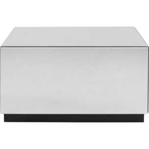 Table basse à tiroirs Luxury 80x60cm argent Kare Design