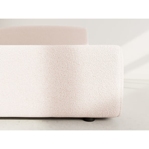 Juliette - lit coffre - 160x200 cm - en tissu bouclette - Beige