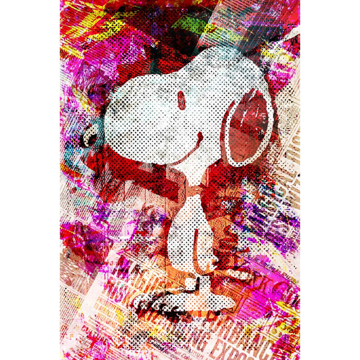 Tableau pop art snoopy graff  Tableau alu Dibond
