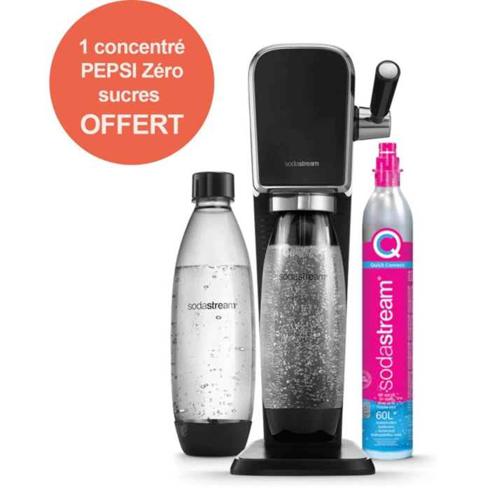 Machine à soda SODASTREAM ART Noire Pack Lave-Vaisselle