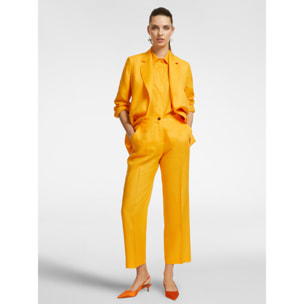 Elena Mirò - Blazer in lino con tasche - Giallo